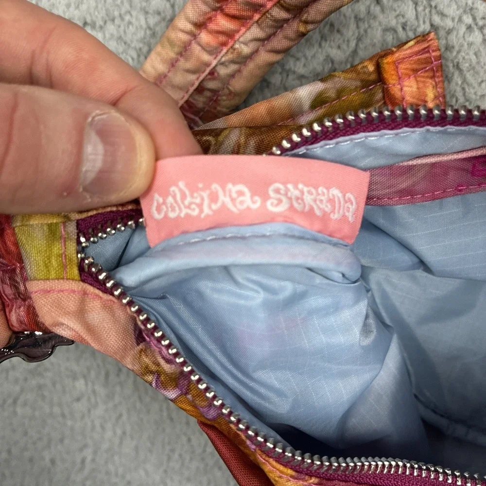 BAGGU x Collina Strada Cargo Shoulder Bag Berry Chrysanthemum Floral Purse